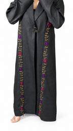 Plum Vine Embroidery on white background — view 5