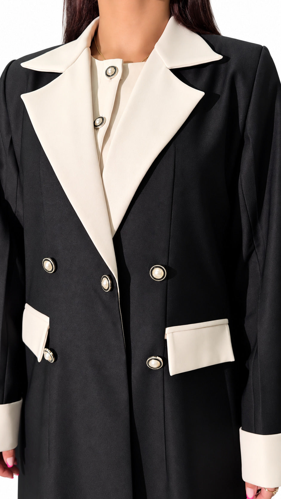 Ivory Lapel Contrast on white background — view 6