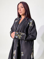 Navy Multicolor Embroidered Abaya