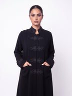 ASAMI 012 - Black Tonal Panel Abaya