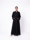 ASAMI 012 - Black Tonal Panel Abaya
