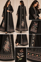 Rafeef Abaya - paisley embroidery details